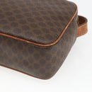 CELINE Macadam Canvas Shoulder Bag PVC Leather Brown Gold Auth 165081-9