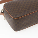 CELINE Macadam Canvas Shoulder Bag PVC Leather Brown Gold Auth 165081-14