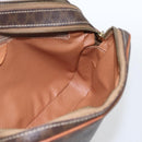 CELINE Macadam Canvas Shoulder Bag PVC Leather Brown Gold Auth 165081-18