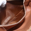 CELINE Macadam Canvas Shoulder Bag PVC Leather Brown Gold Auth 165081-20