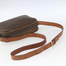 CELINE Macadam Canvas Shoulder Bag PVC Leather Brown Gold Auth 165081-7