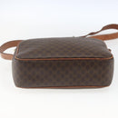 CELINE Macadam Canvas Shoulder Bag PVC Leather Brown Gold Auth 165081-5