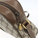 GUCCI GG Supreme Web Sherry Line Bag PVC Beige Gold 75 02 004 Auth 165083-14