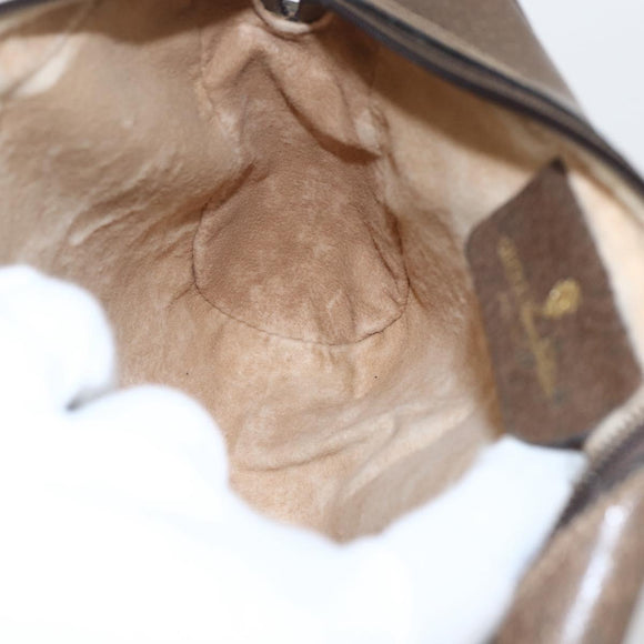 GUCCI GG Supreme Web Sherry Line Bag PVC Beige Gold 75 02 004 Auth 165083