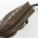 GUCCI GG Supreme Web Sherry Line Bag PVC Beige Gold 75 02 004 Auth 165083-6