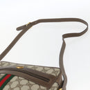 GUCCI GG Supreme Web Sherry Line Bag PVC Beige Gold 75 02 004 Auth 165083-8
