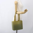 CHANEL Tote Bag rubber Khaki CC Auth 165086-19