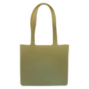 CHANEL Tote Bag rubber Khaki CC Auth 165086-2
