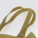 CHANEL Tote Bag rubber Khaki CC Auth 165086-8