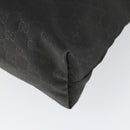 GUCCI GG Canvas Tote Bag Nylon Black Silver 295252 Auth 165091-12