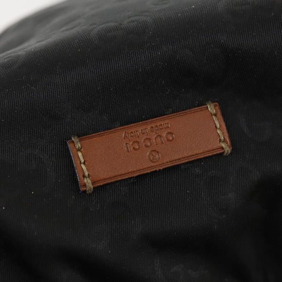 GUCCI GG Canvas Tote Bag Nylon Black Silver 295252 Auth 165091