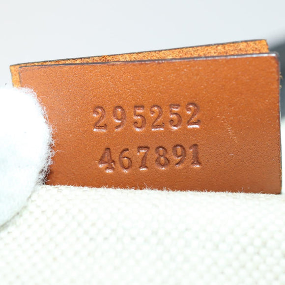 GUCCI GG Canvas Tote Bag Nylon Black Silver 295252 Auth 165091