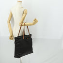 GUCCI GG Canvas Tote Bag Nylon Black Silver 295252 Auth 165091-22