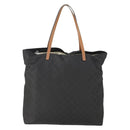 GUCCI GG Canvas Tote Bag Nylon Black Silver 295252 Auth 165091-3