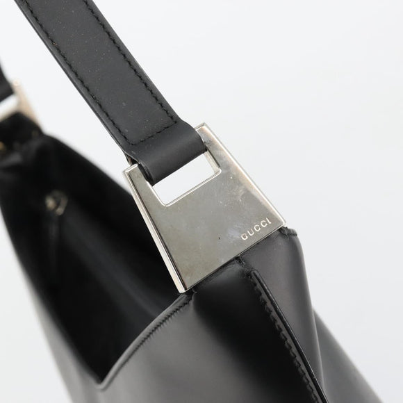 GUCCI Shoulder Bag Patent leather Black Silver 001 3017 Auth 165092