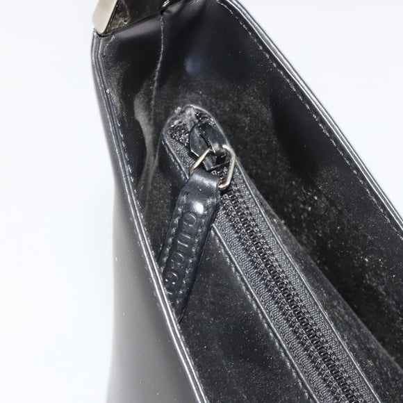 GUCCI Shoulder Bag Patent leather Black Silver 001 3017 Auth 165092