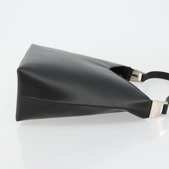 GUCCI Shoulder Bag Patent leather Black Silver 001 3017 Auth 165092