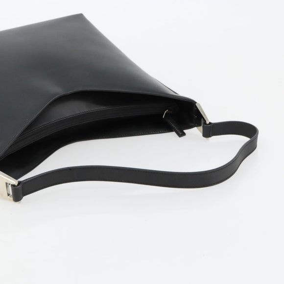 GUCCI Shoulder Bag Patent leather Black Silver 001 3017 Auth 165092