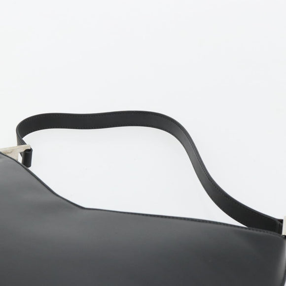 GUCCI Shoulder Bag Patent leather Black Silver 001 3017 Auth 165092