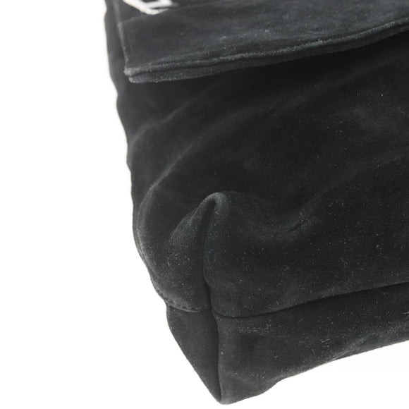GUCCI Shoulder Bag Suede Black Auth 165095