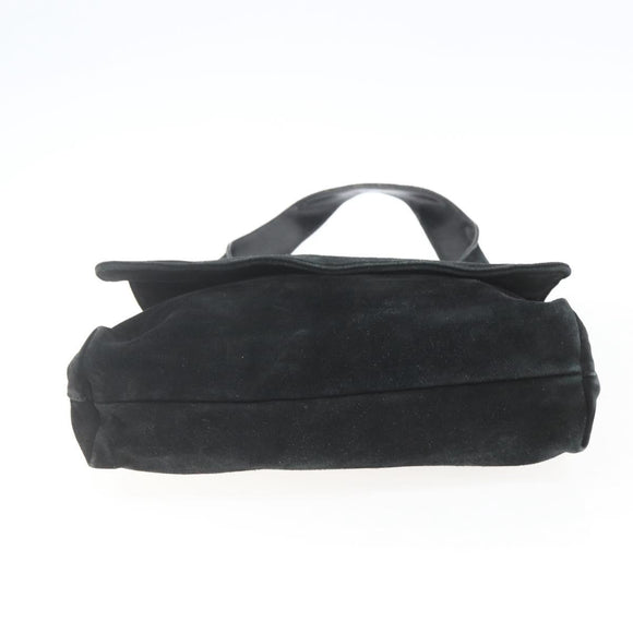 GUCCI Shoulder Bag Suede Black Auth 165095