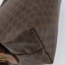 CELINE Macadam Canvas Pouch PVC Leather Brown Gold Auth 165097-16