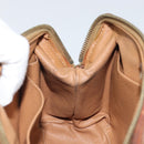 CELINE Macadam Canvas Pouch PVC Leather Brown Gold Auth 165097-18