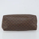 CELINE Macadam Canvas Pouch PVC Leather Brown Gold Auth 165097-6