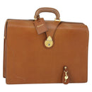 Burberrys Business Bag Leather Brown Gold Auth 165099-1