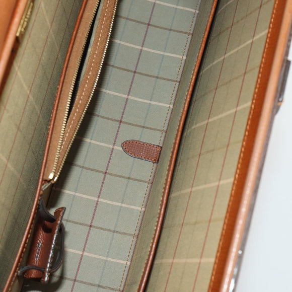 Burberrys Business Bag Leather Brown Gold Auth 165099