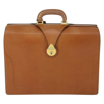 Burberrys Business Bag Leather Brown Gold Auth 165099 - 0
