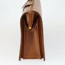 Burberrys Business Bag Leather Brown Gold Auth 165099-4