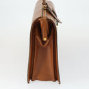 Burberrys Business Bag Leather Brown Gold Auth 165099-5