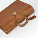 Burberrys Business Bag Leather Brown Gold Auth 165099-6