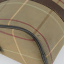 Burberrys Nova Check Hand Bag Canvas Beige Auth 165101-11