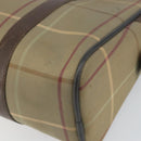 Burberrys Nova Check Hand Bag Canvas Beige Auth 165101-12