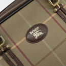 Burberrys Nova Check Hand Bag Canvas Beige Auth 165101-14
