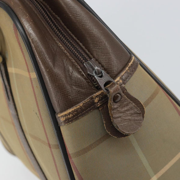 Burberrys Nova Check Hand Bag Canvas Beige Auth 165101