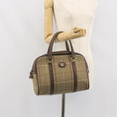 Burberrys Nova Check Hand Bag Canvas Beige Auth 165101-21