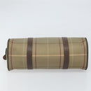 Burberrys Nova Check Hand Bag Canvas Beige Auth 165101-9
