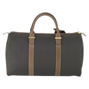 Dunhill Boston Bag PVC Brown Gold Auth 165102-2