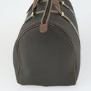 Dunhill Boston Bag PVC Brown Gold Auth 165102-3