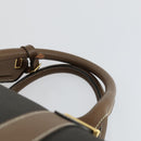 Dunhill Boston Bag PVC Brown Gold Auth 165102-8
