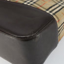 BURBERRY Nova Check Tote Bag Canvas Beige Gold Auth 165104-16