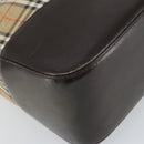 BURBERRY Nova Check Tote Bag Canvas Beige Gold Auth 165104-17