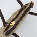 BURBERRY Nova Check Tote Bag Canvas Beige Gold Auth 165104-6