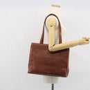 Salvatore Ferragamo Vala Tote Bag Leather Brown Gold Auth 165105-21