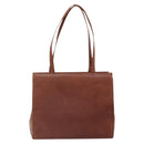Salvatore Ferragamo Vala Tote Bag Leather Brown Gold Auth 165105-3