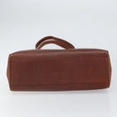 Salvatore Ferragamo Vala Tote Bag Leather Brown Gold Auth 165105-9