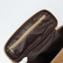 LOEWE Hand Bag Leather Beige Gold Auth 165106-10